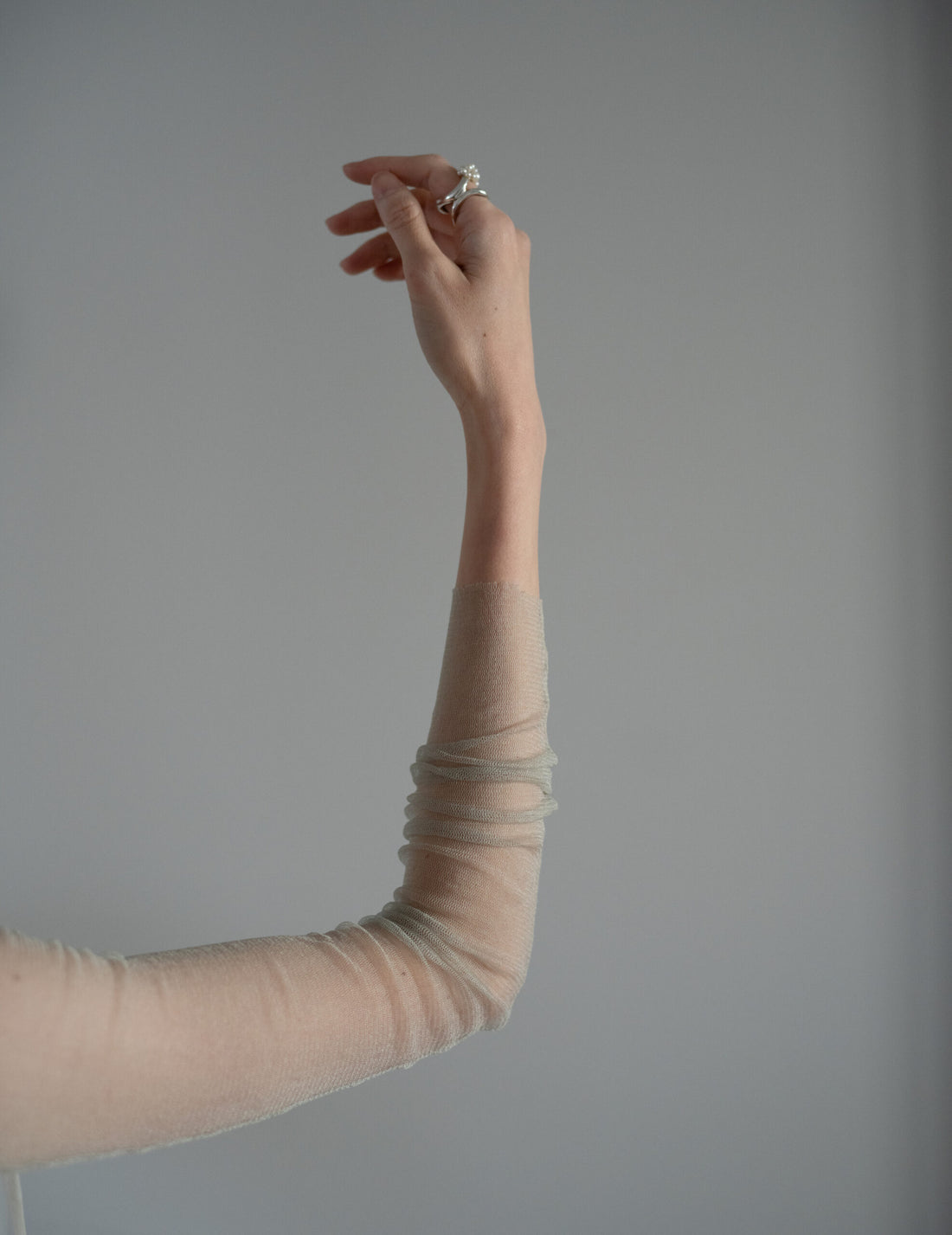 CORTANA | CISNE TULLE TOP - PLATINE - 36