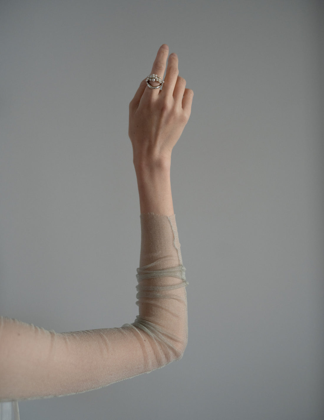 CORTANA | CISNE TULLE TOP - PLATINE - 36