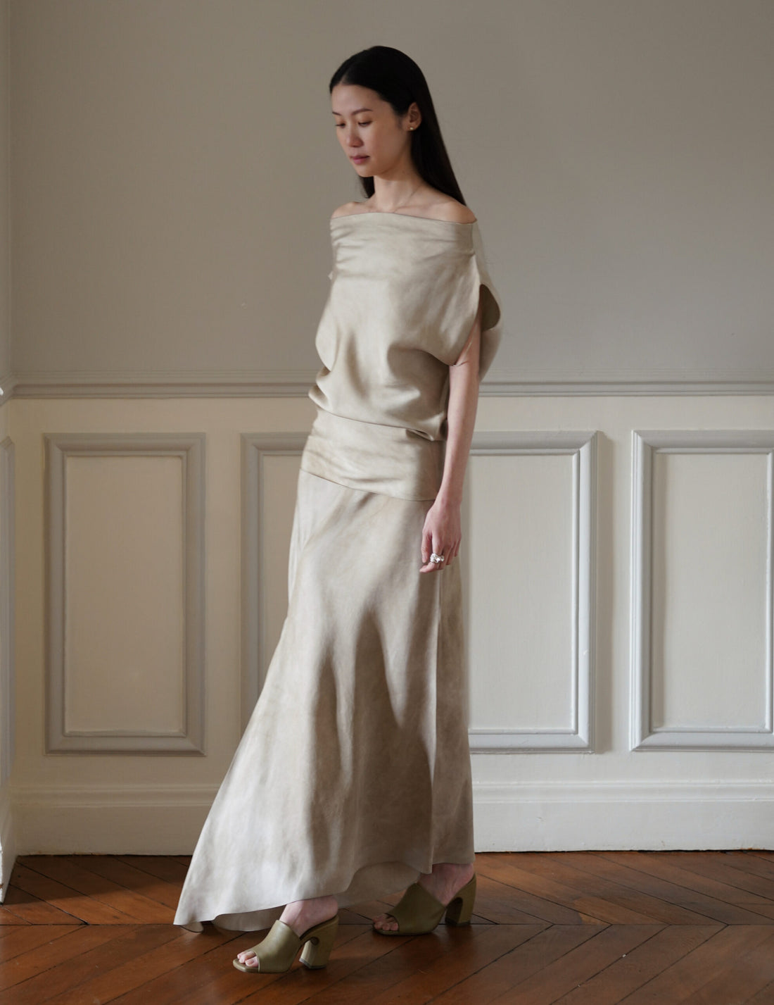 Jupe Asymétrique Opalo・Fade Nacar