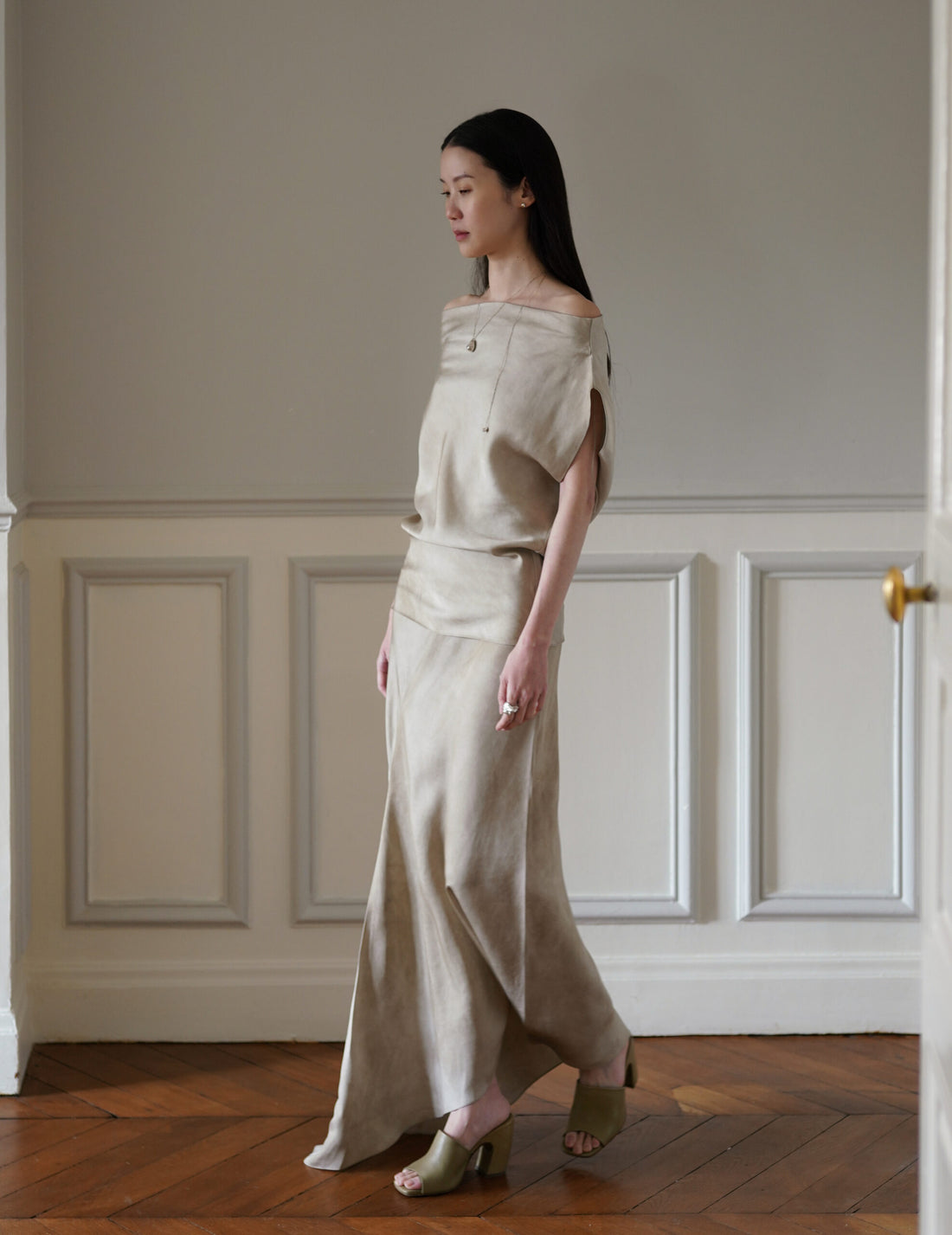 Jupe Asymétrique Opalo・Fade Nacar