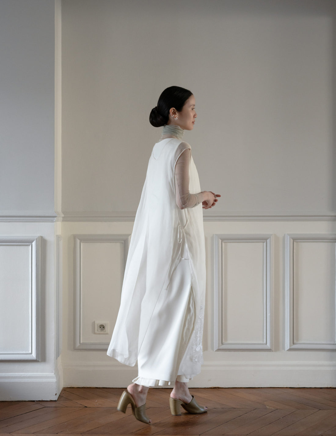 CORTANA | CISNE TULLE TOP - PLATINE - 36