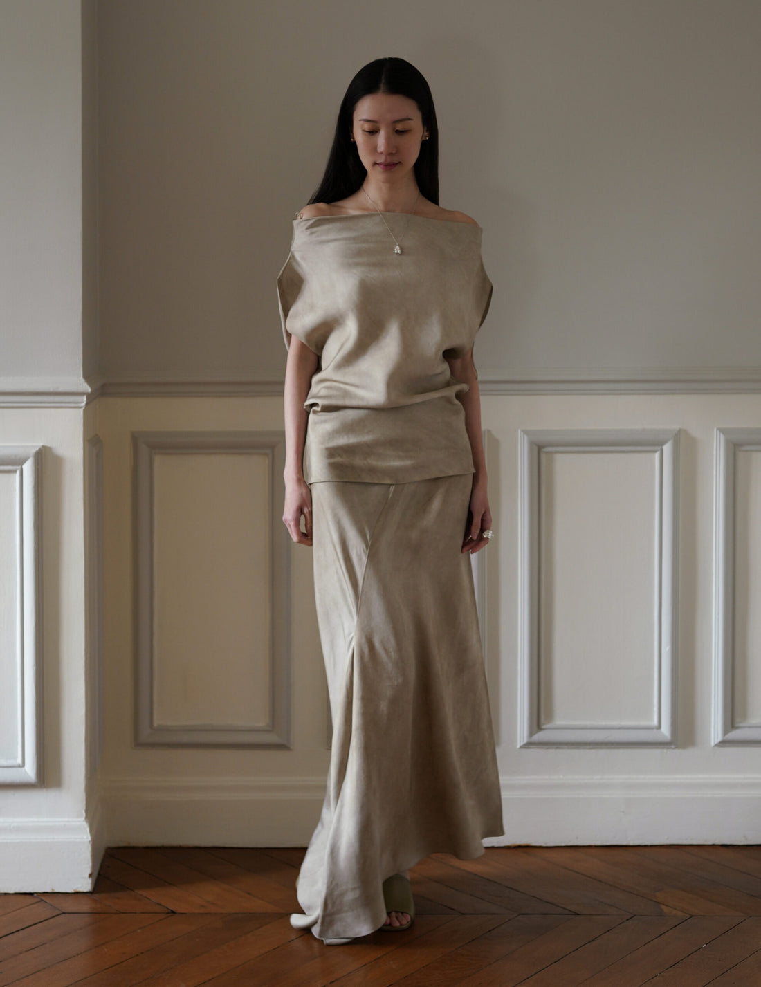 Jupe Asymétrique Opalo・Fade Nacar