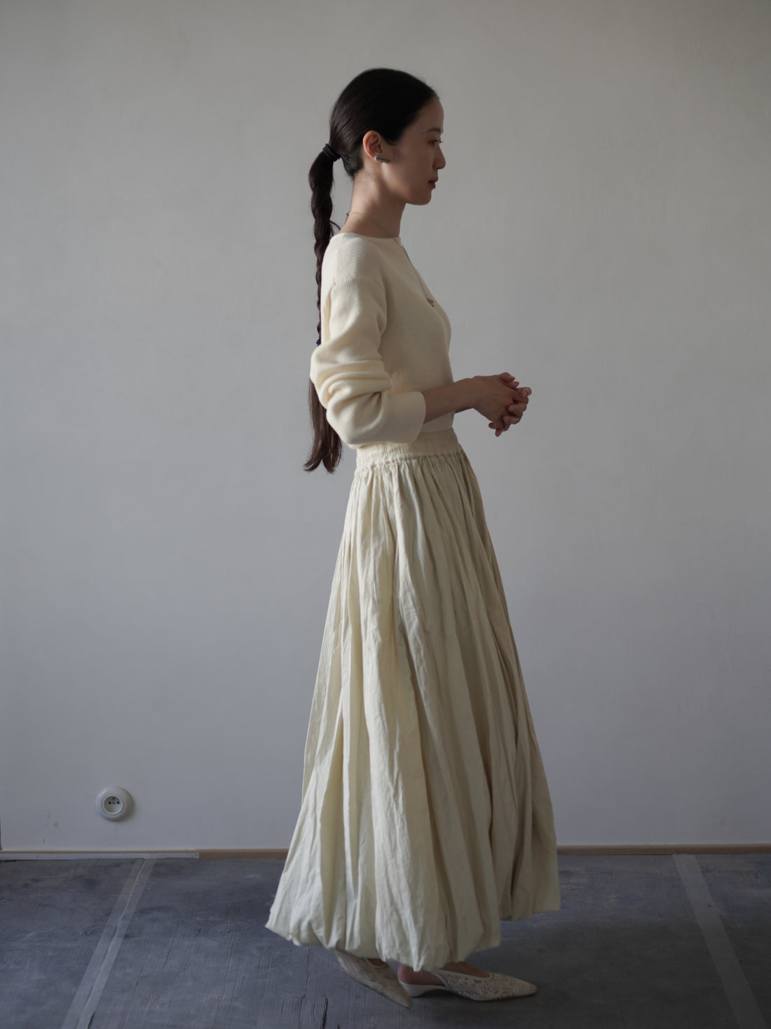 Balloon Skirt・Rosemary Green