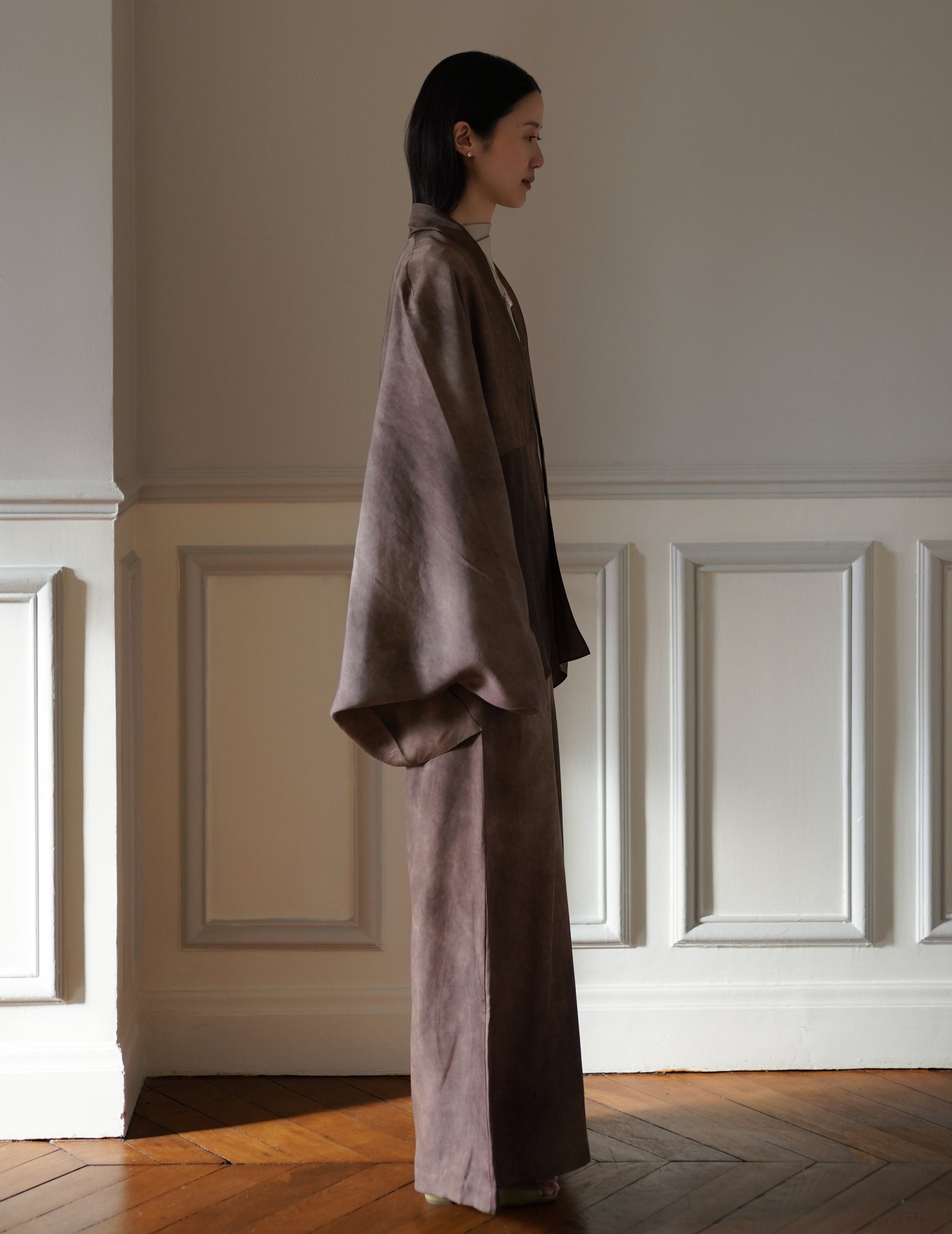 Opalo Oversized Cocoa Maltinto Jacket