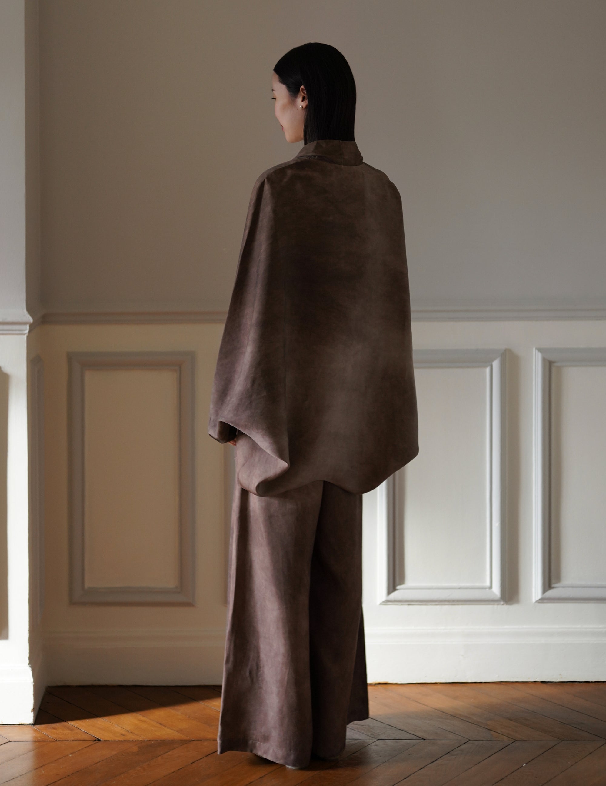 Opalo Oversized Cocoa Maltinto Jacket