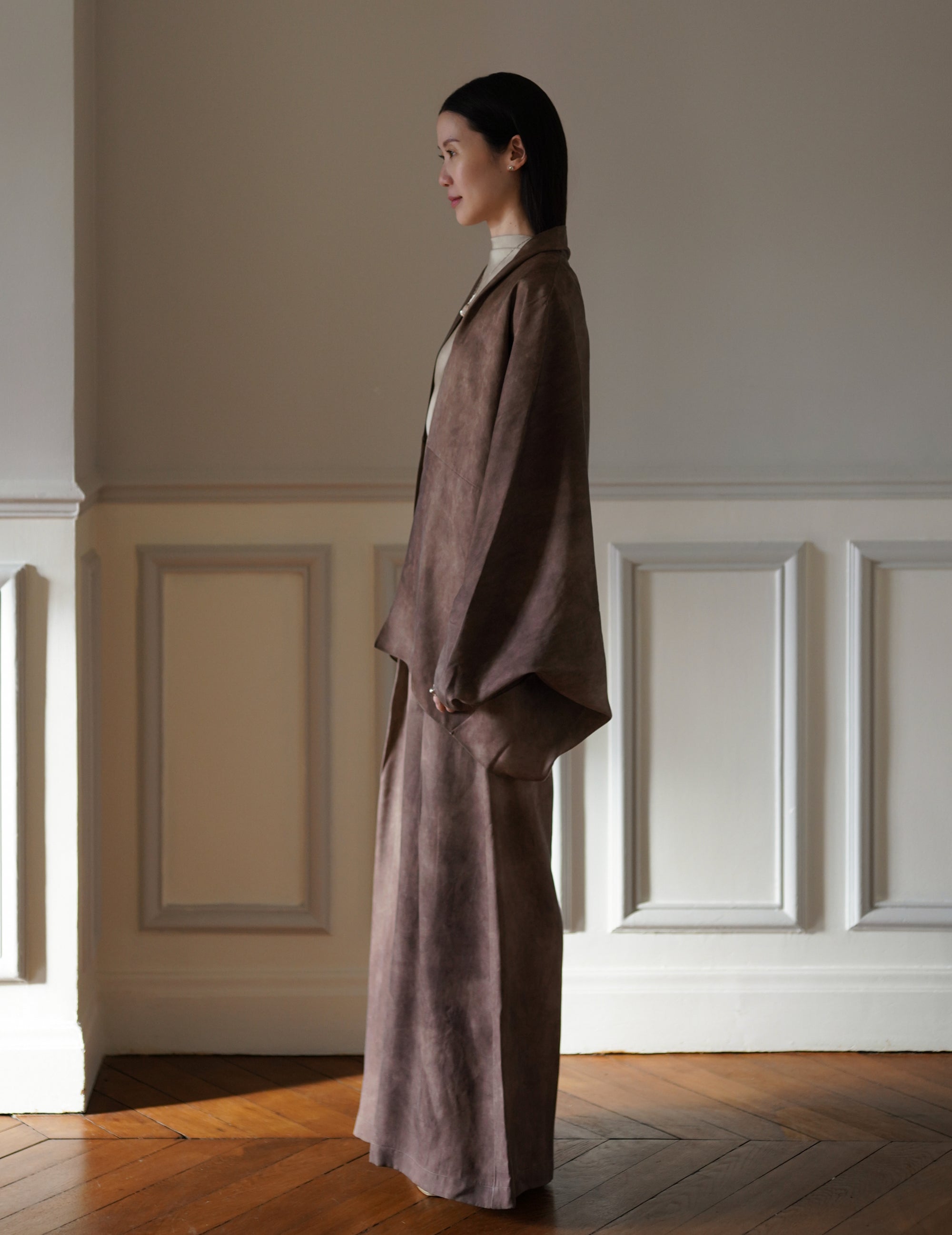 Opalo Oversized Cocoa Maltinto Jacket