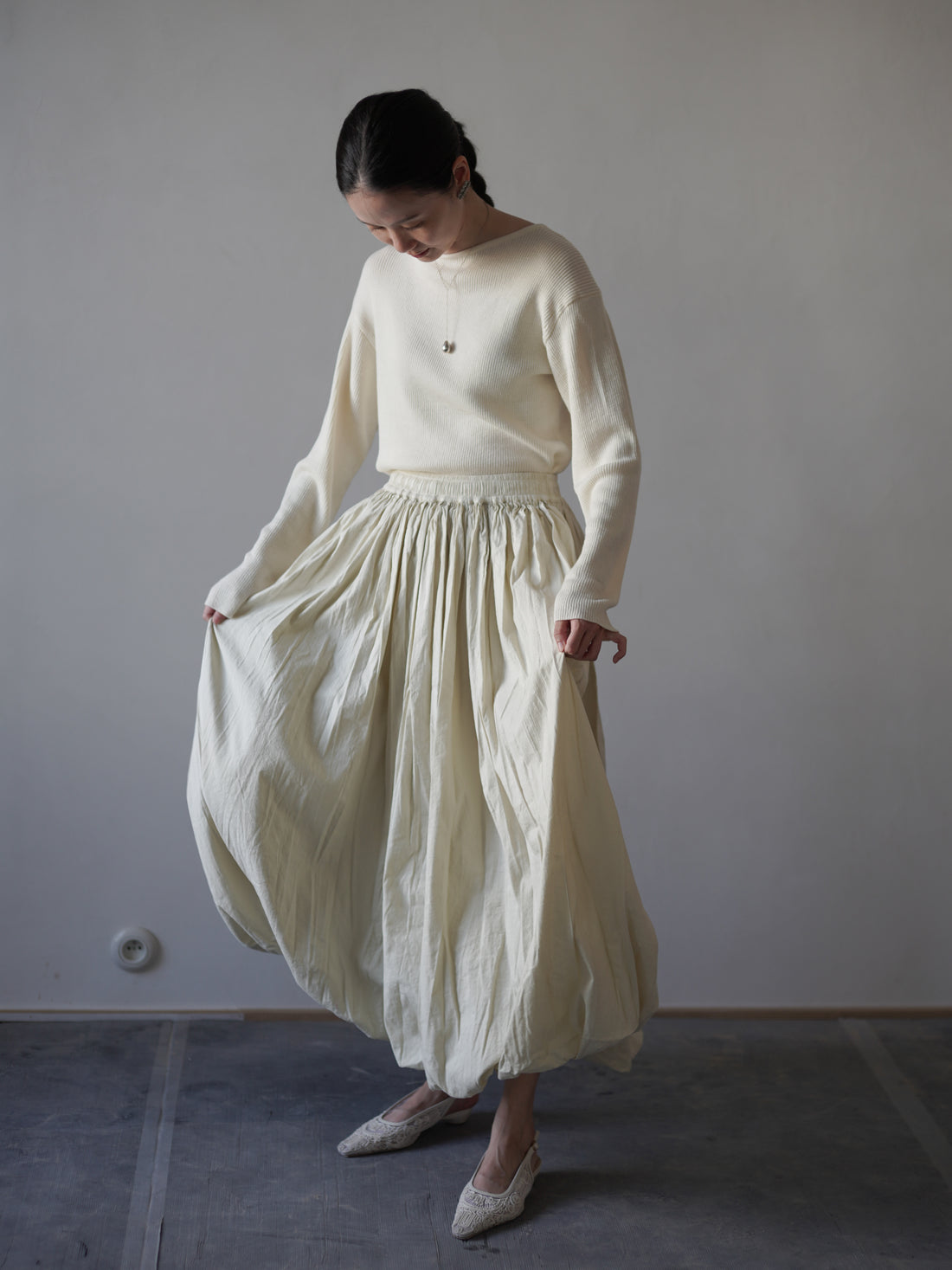 Balloon Skirt・Rosemary Green
