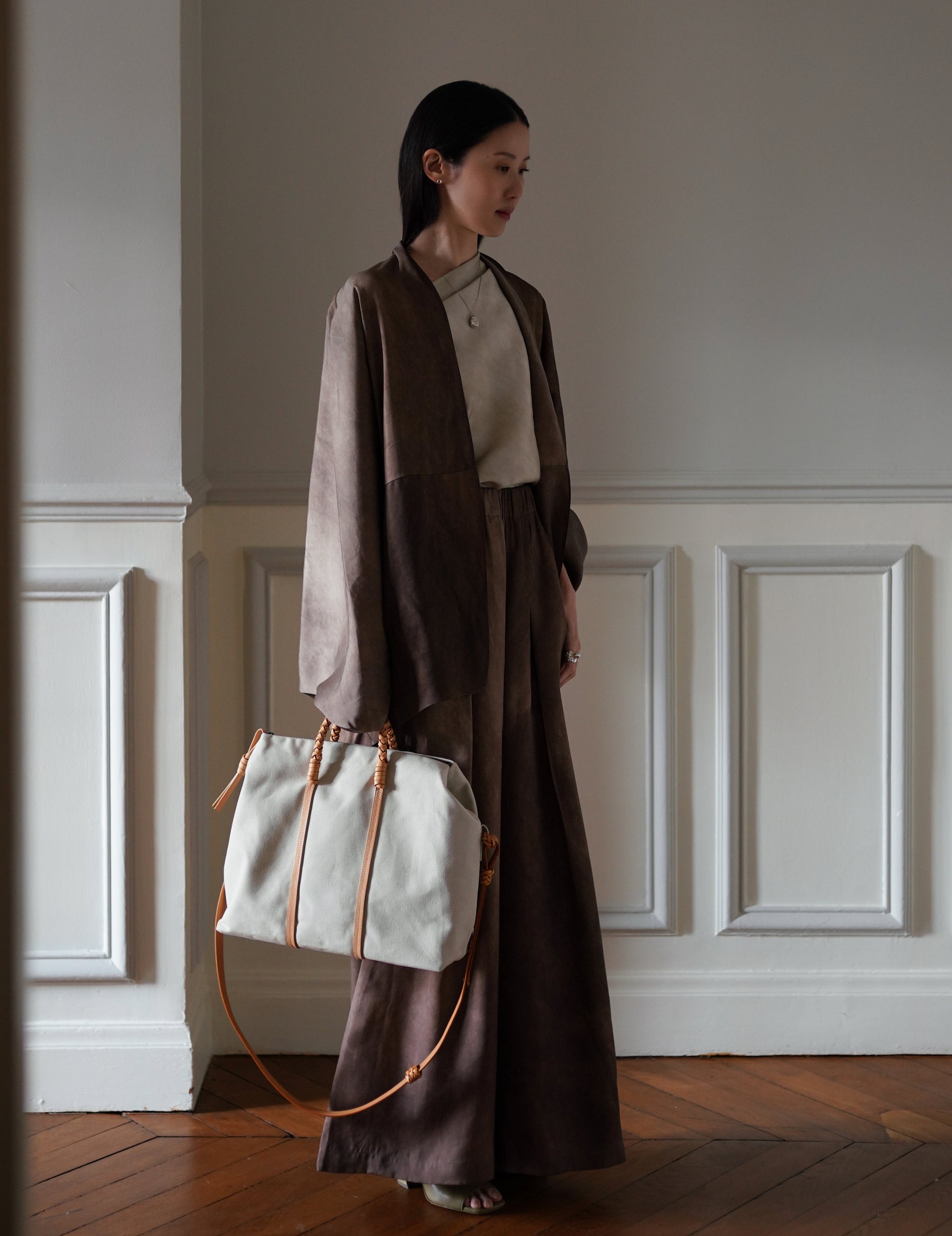 Woven Duffel Bag．Ivory-#35