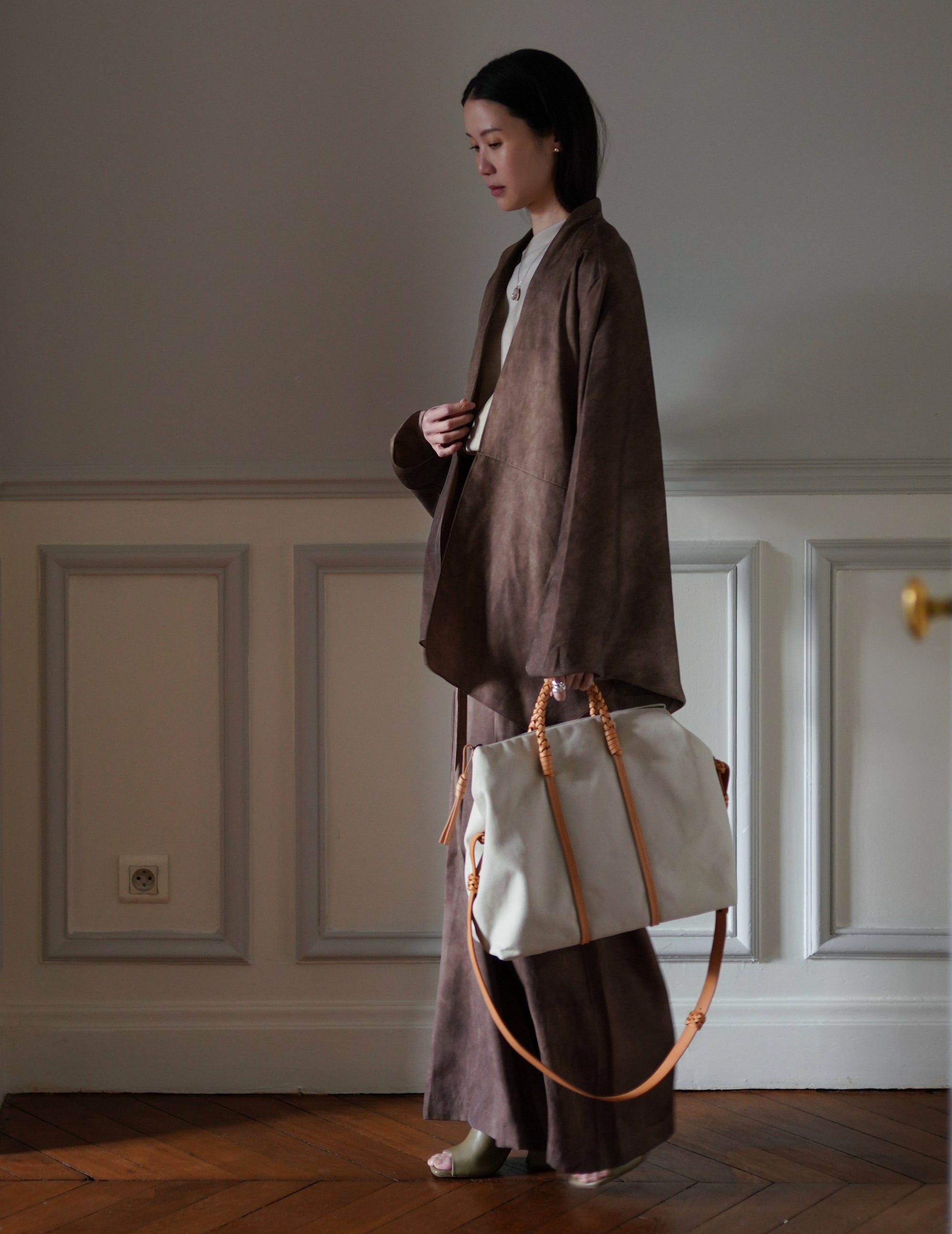 Woven Duffel Bag．Ivory-#35