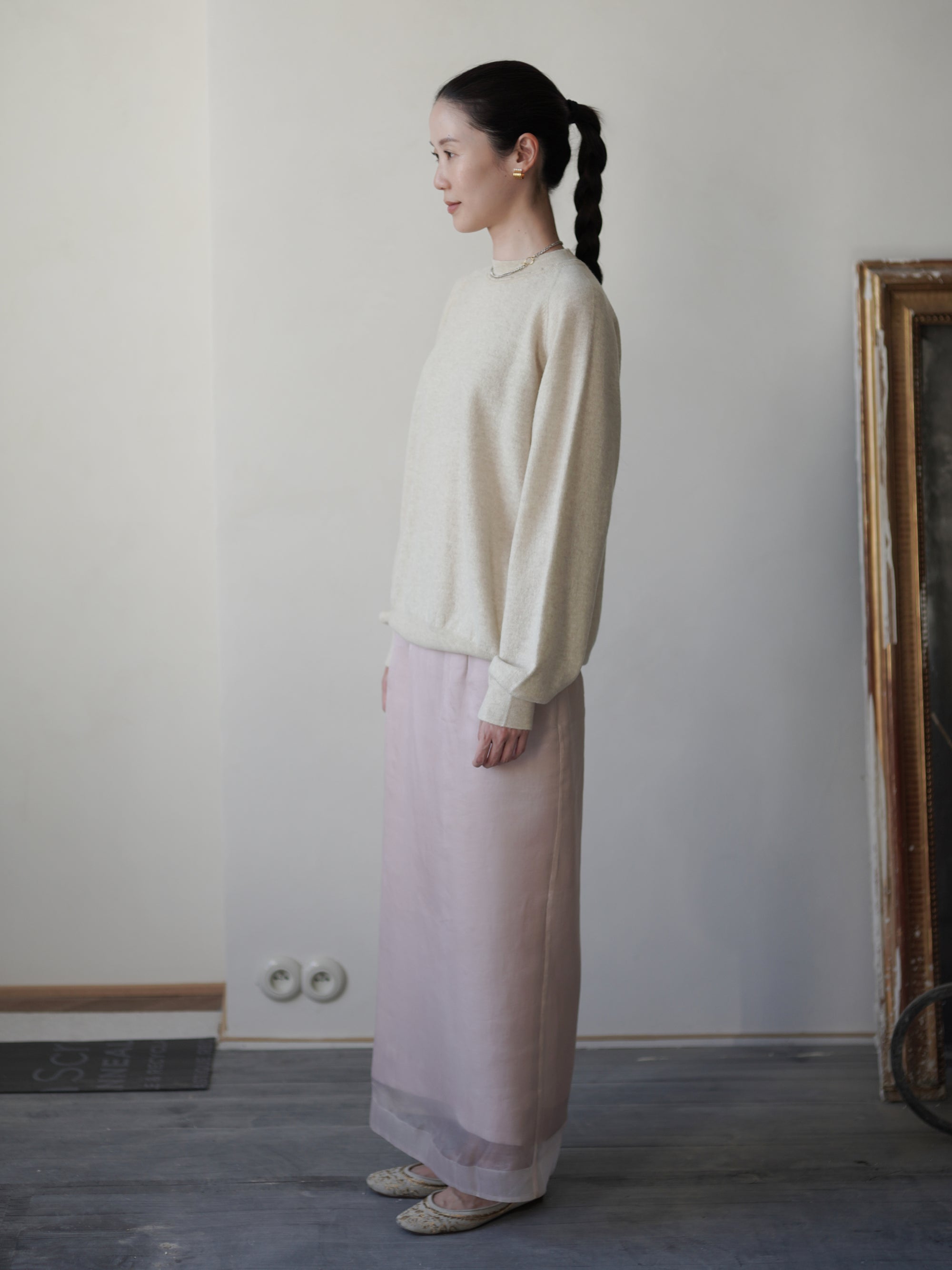 Ultra-Soft Merino Raglan Pullover・Beige