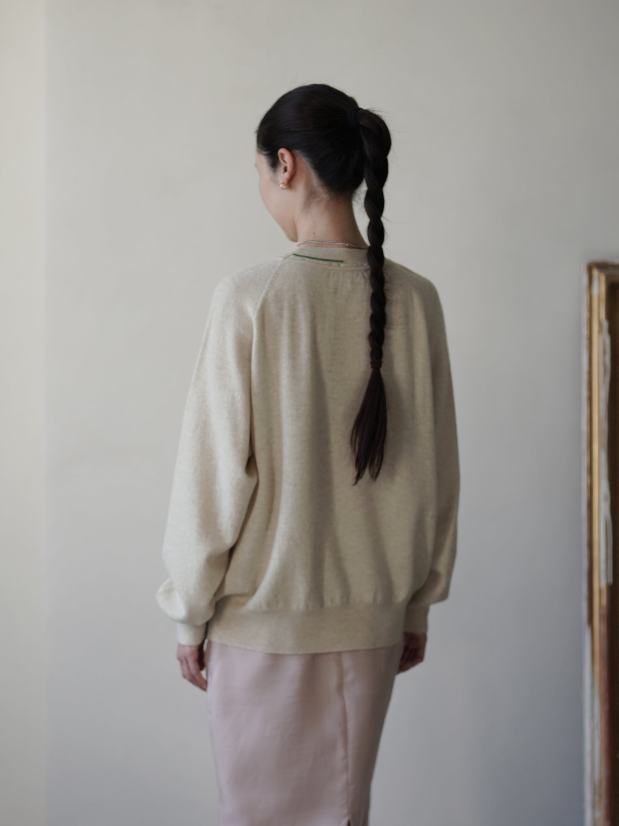 Ultra-Soft Merino Raglan Pullover・Beige