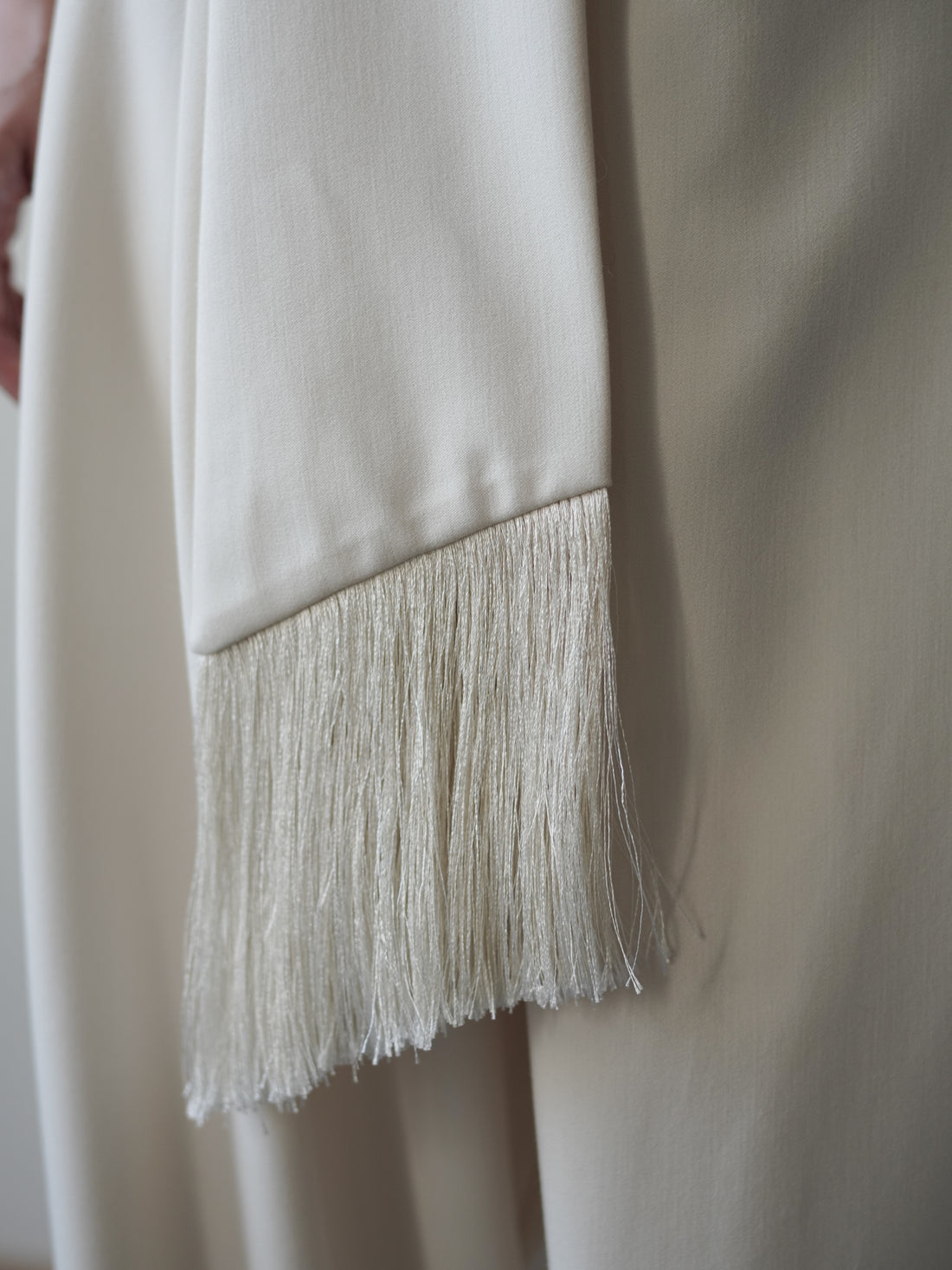 Bahroma Silk Fringe Scaf/Belt・Ivory