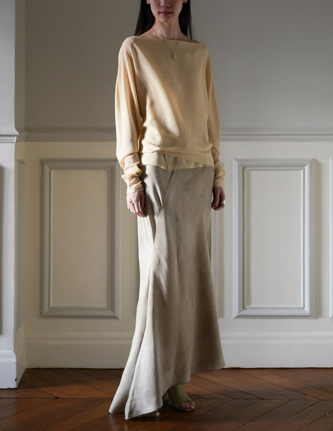 Jupe Asymétrique Opalo・Fade Nacar