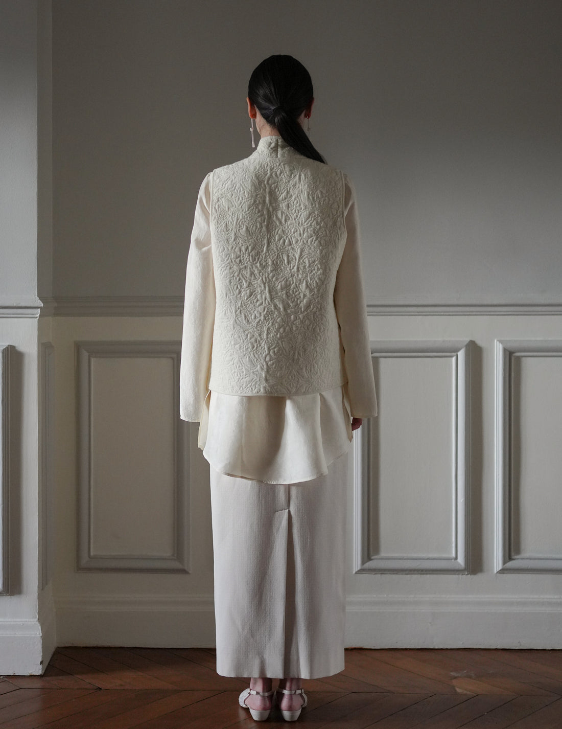Rubia & Neel | ORLANDO Quilted Waistcoat・Quilted Ivory