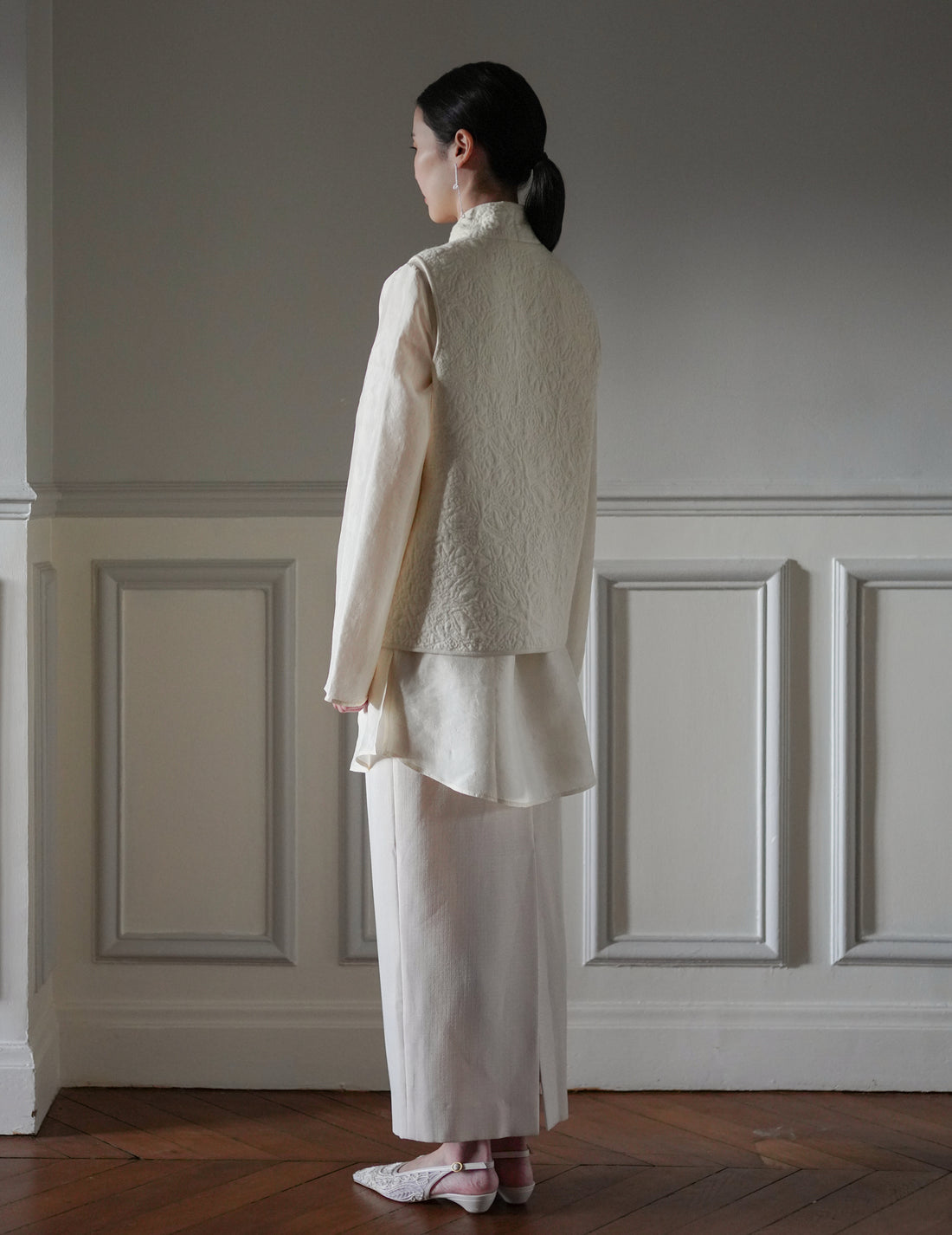 Rubia & Neel | ORLANDO Quilted Waistcoat・Quilted Ivory