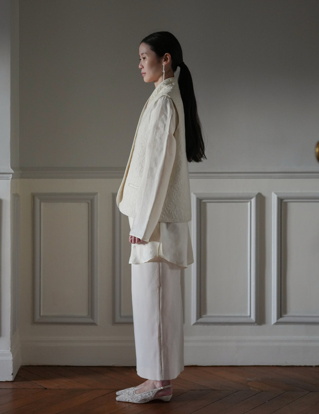 Rubia & Neel | ORLANDO Quilted Waistcoat・Quilted Ivory