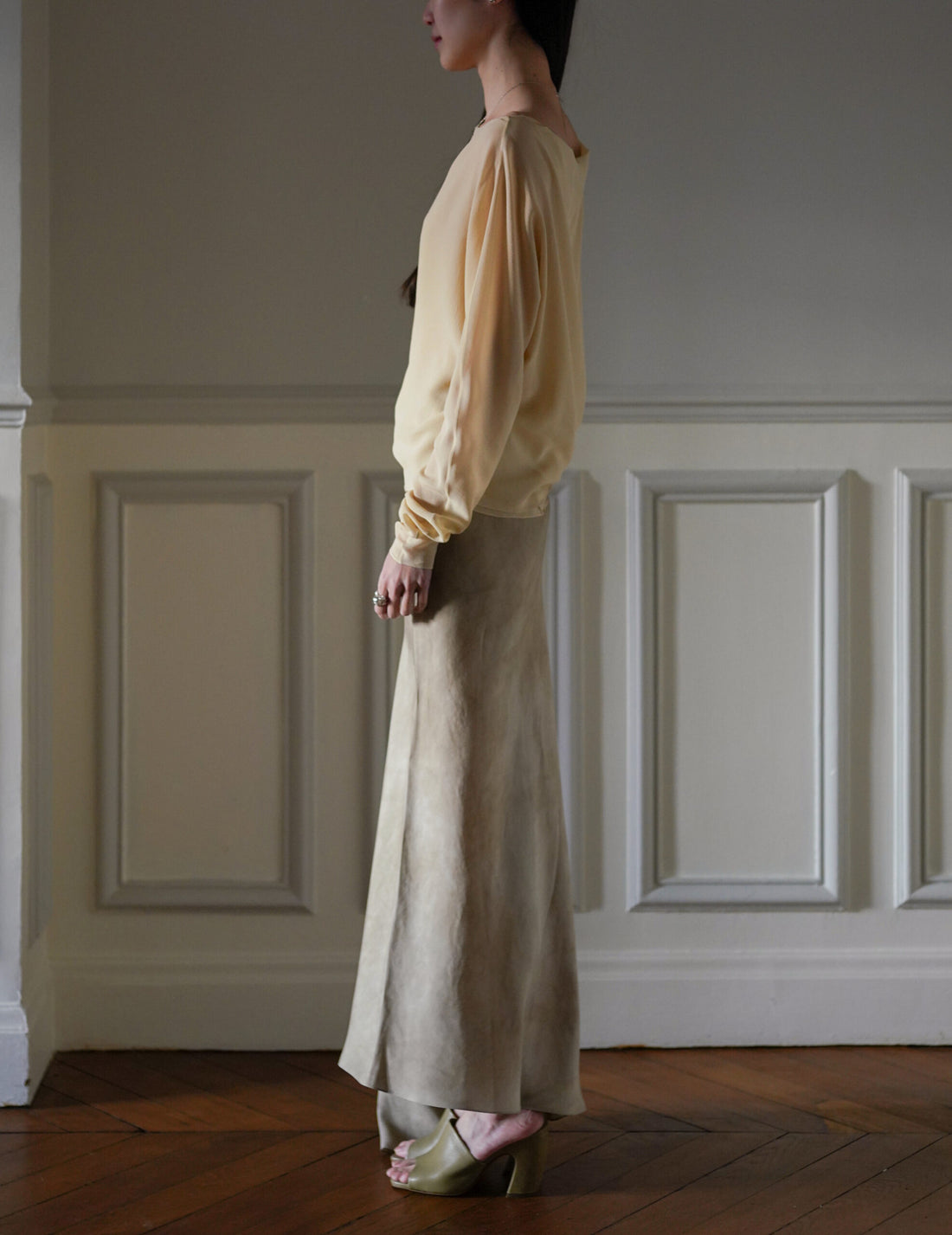 Jupe Asymétrique Opalo・Fade Nacar