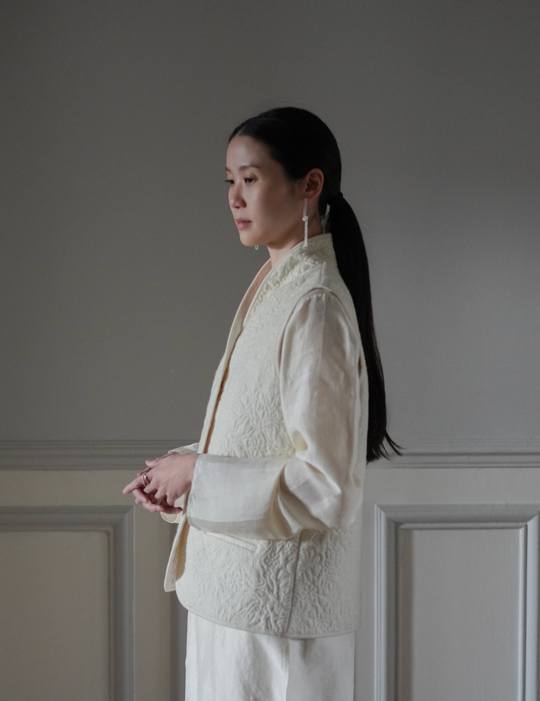 Rubia & Neel | ORLANDO Quilted Waistcoat・Quilted Ivory