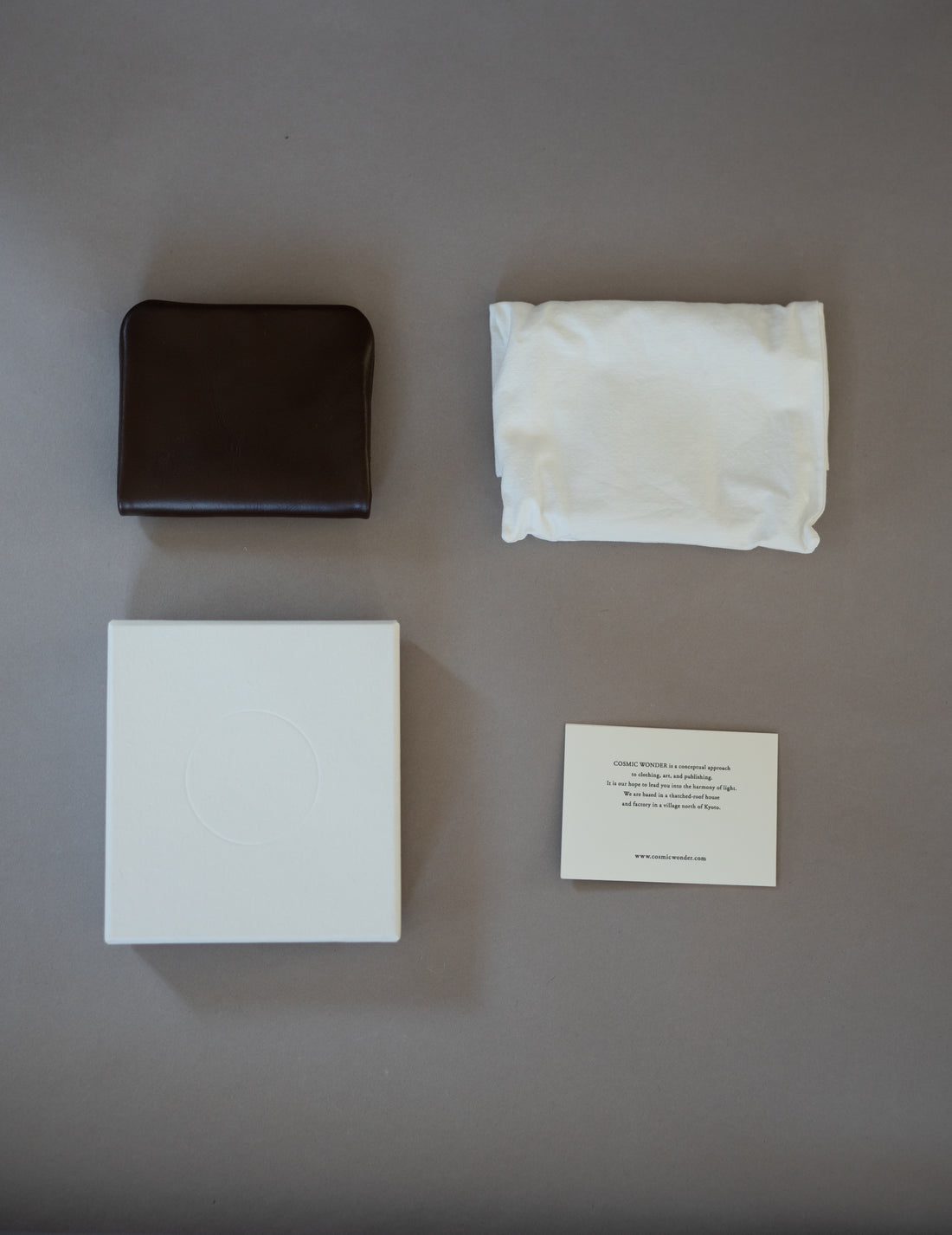 COSMIC WONDER |  Light leather coin case・Brown