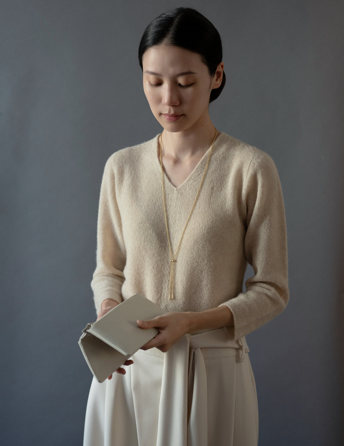 COSMIC WONDER |  Light leather wallet・Grey