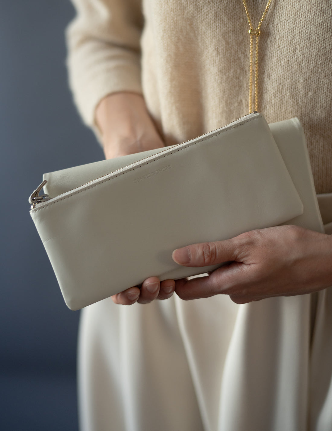 COSMIC WONDER |  Light leather wallet・Grey