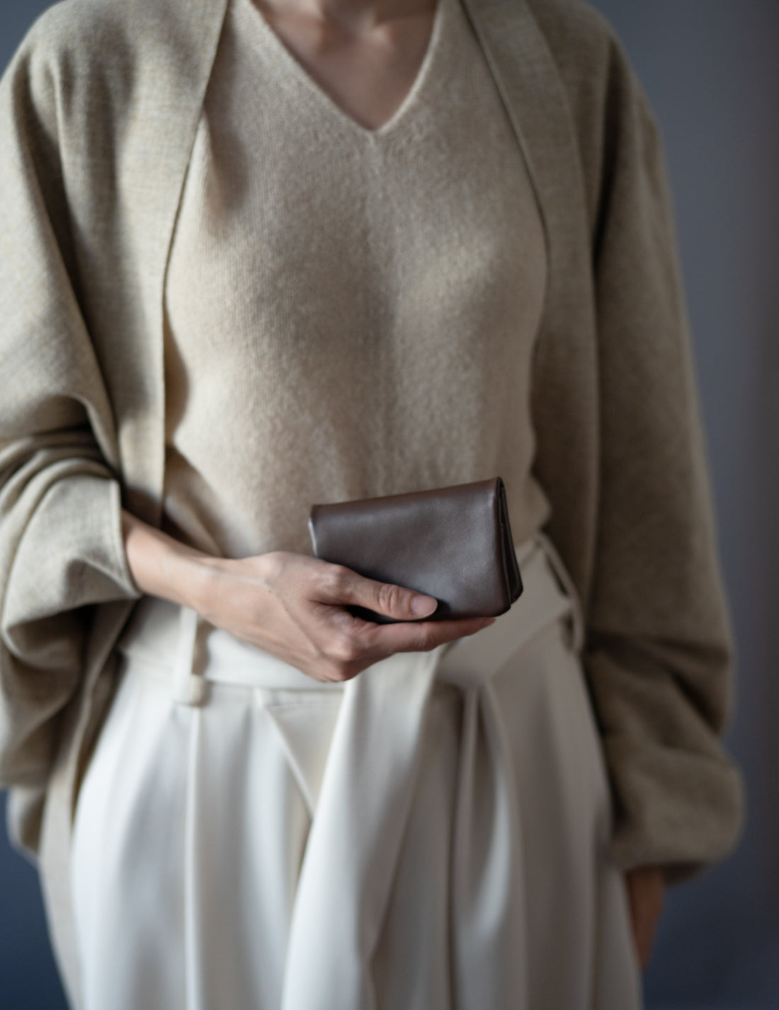 COSMIC WONDER |  Light leather card case・Brown