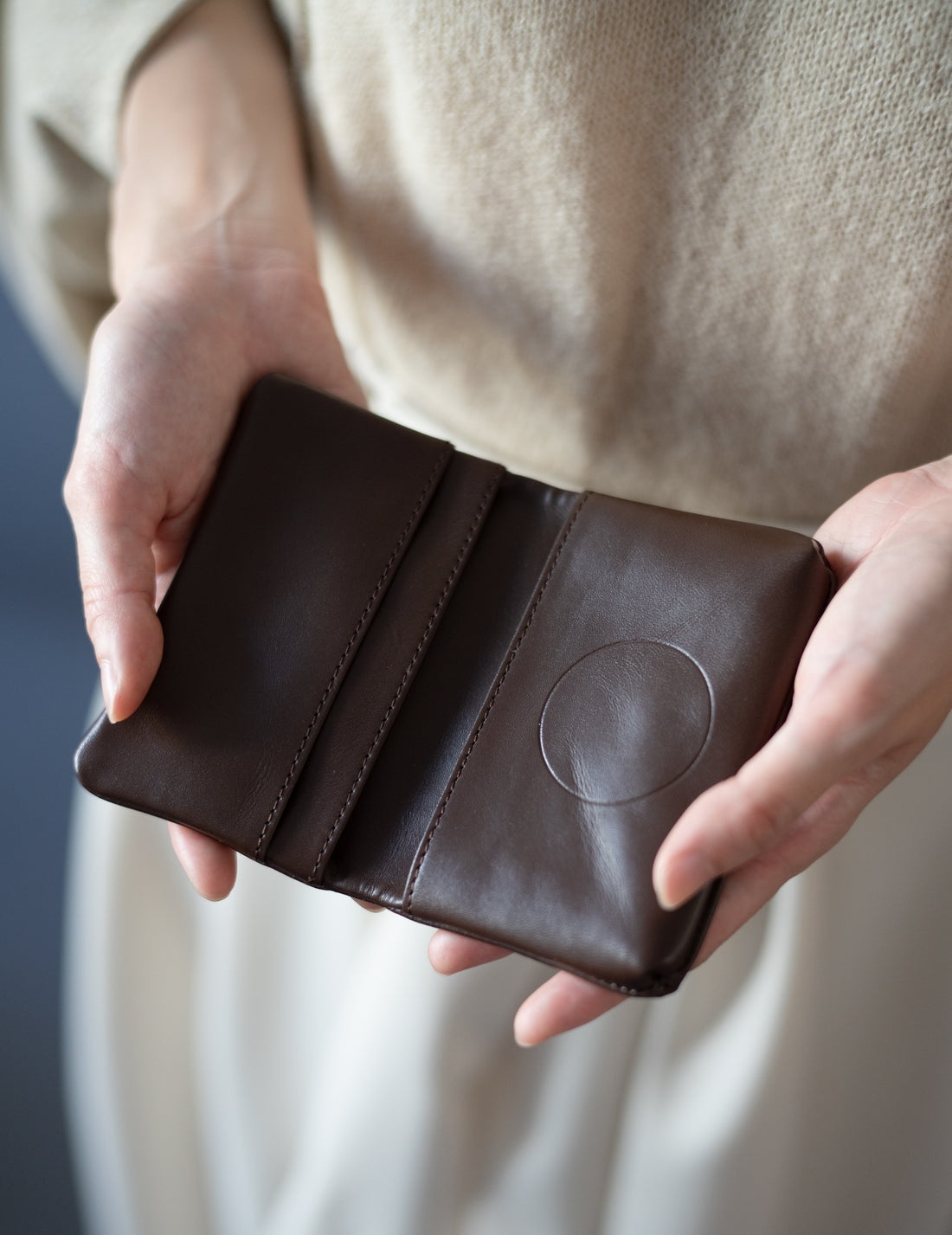 COSMIC WONDER |  Light leather card case・Brown