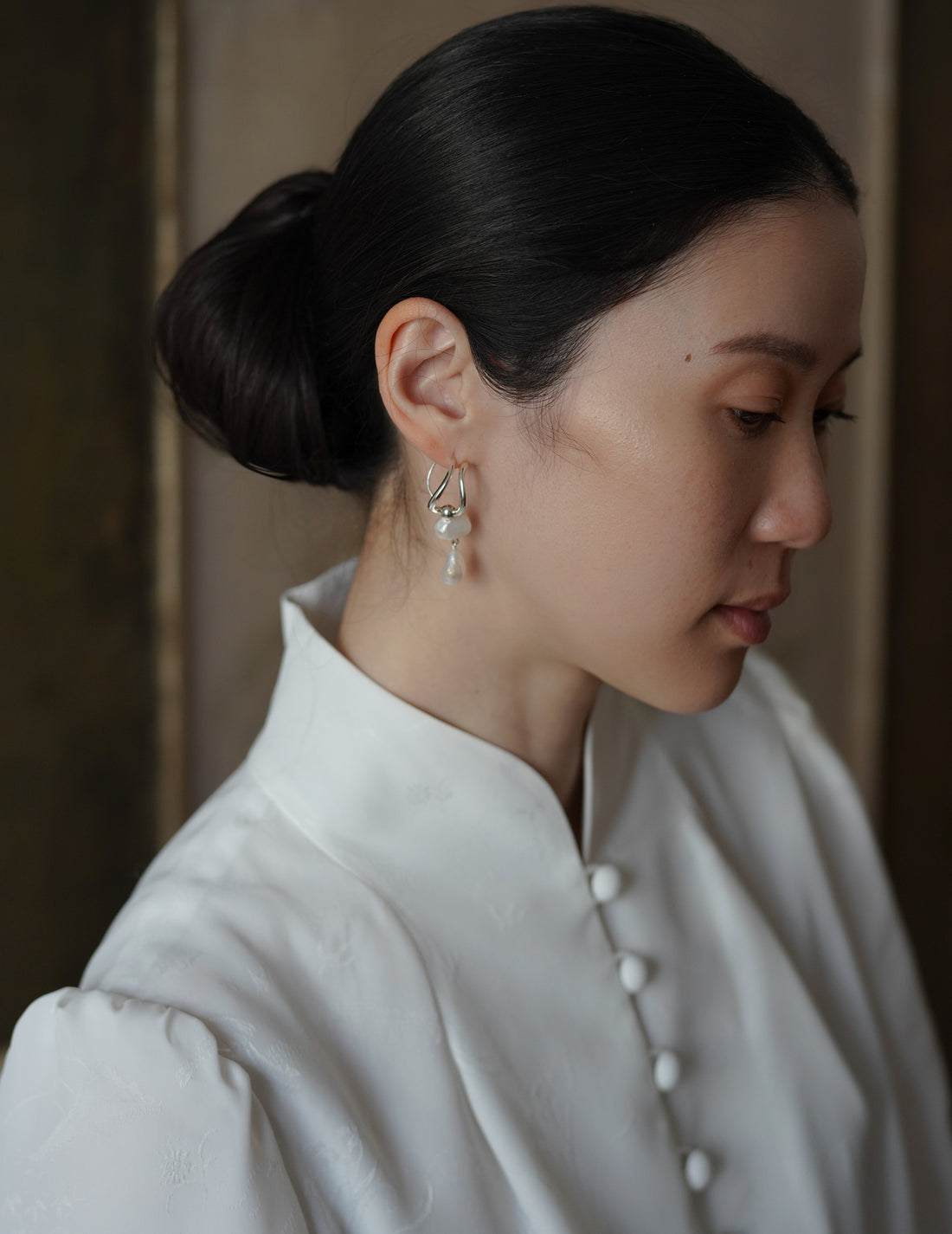 PLOW | Wave Pierces Calm・Earrings & Pearl Charm Set