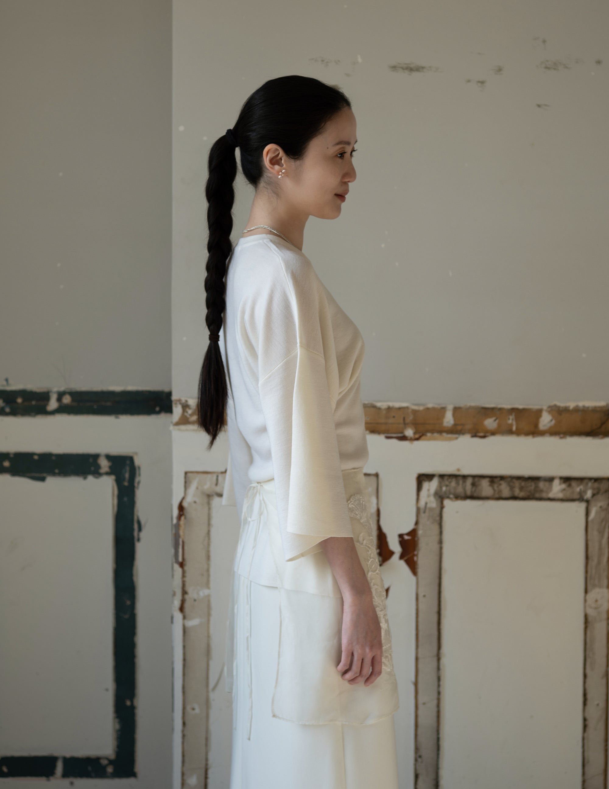 KAMA Merino Wool Top・Stone