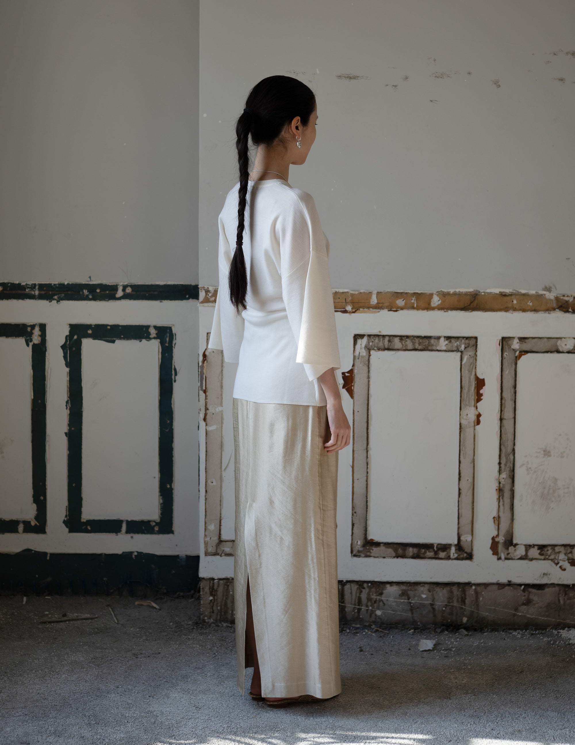 KAMA Merino Wool Top・Stone