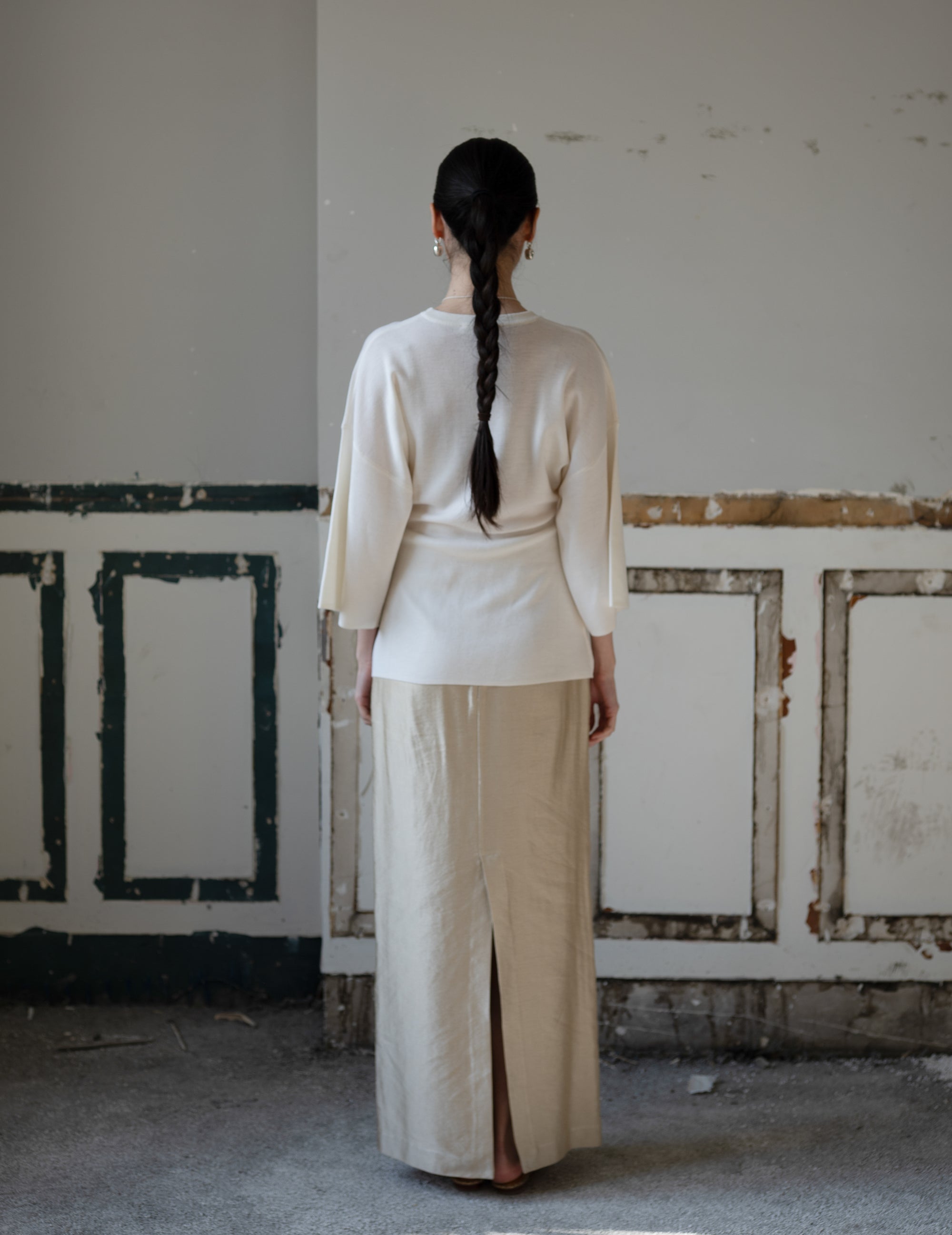 KAMA Merino Wool Top・Stone