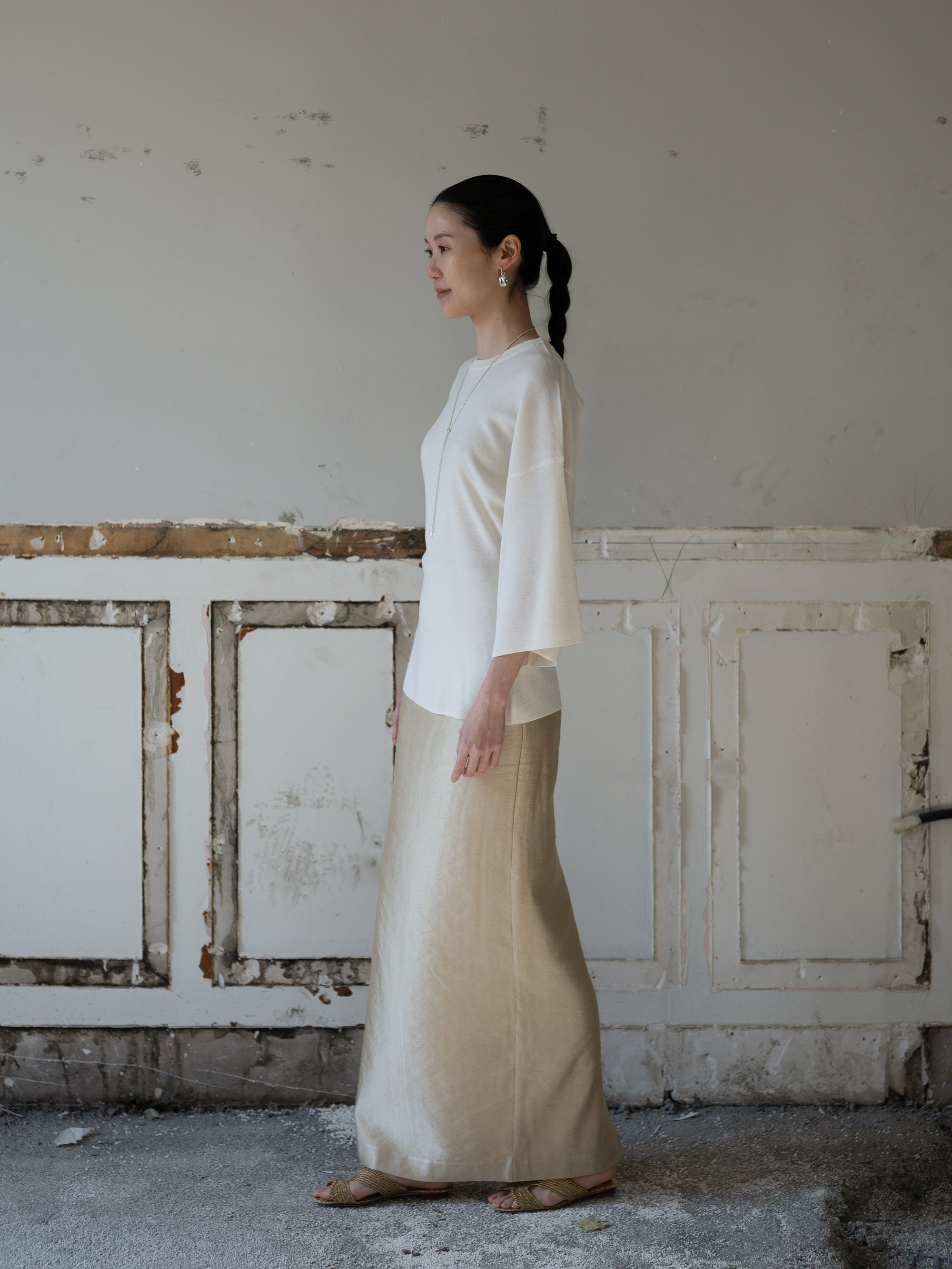 KAMA Merino Wool Top・Stone