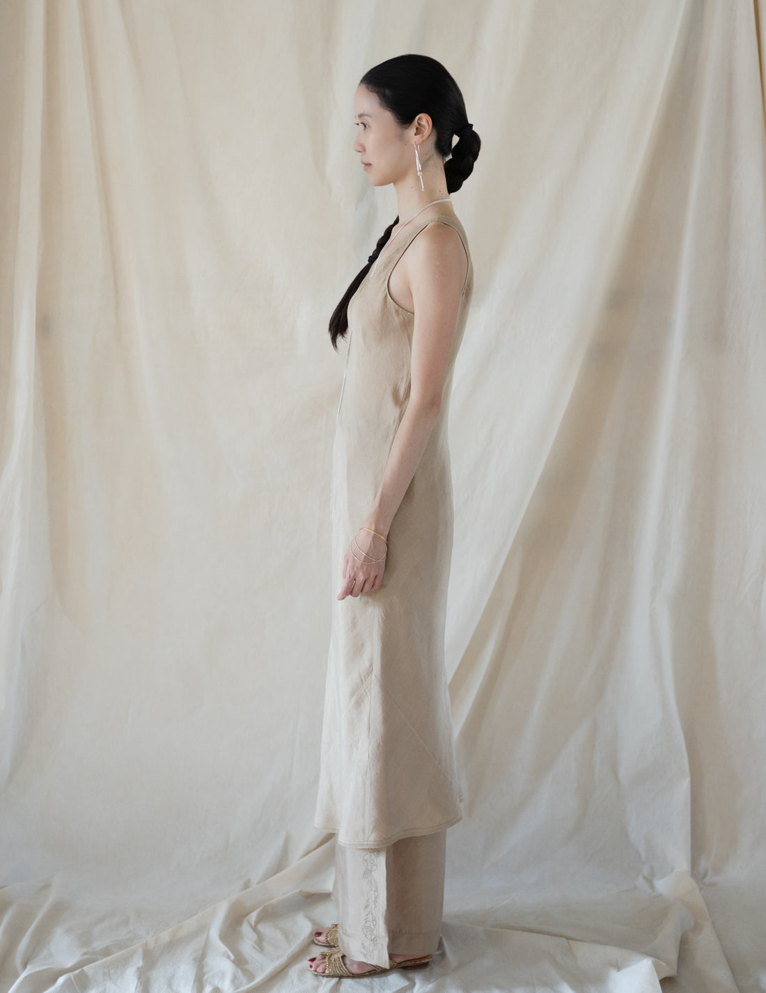 Rubia & Neel | DAPHNE LONG SLIPDRESS・Gold