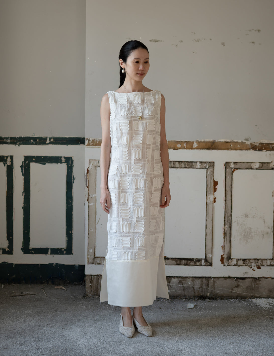 Dreya Ramie Dress・Ivory