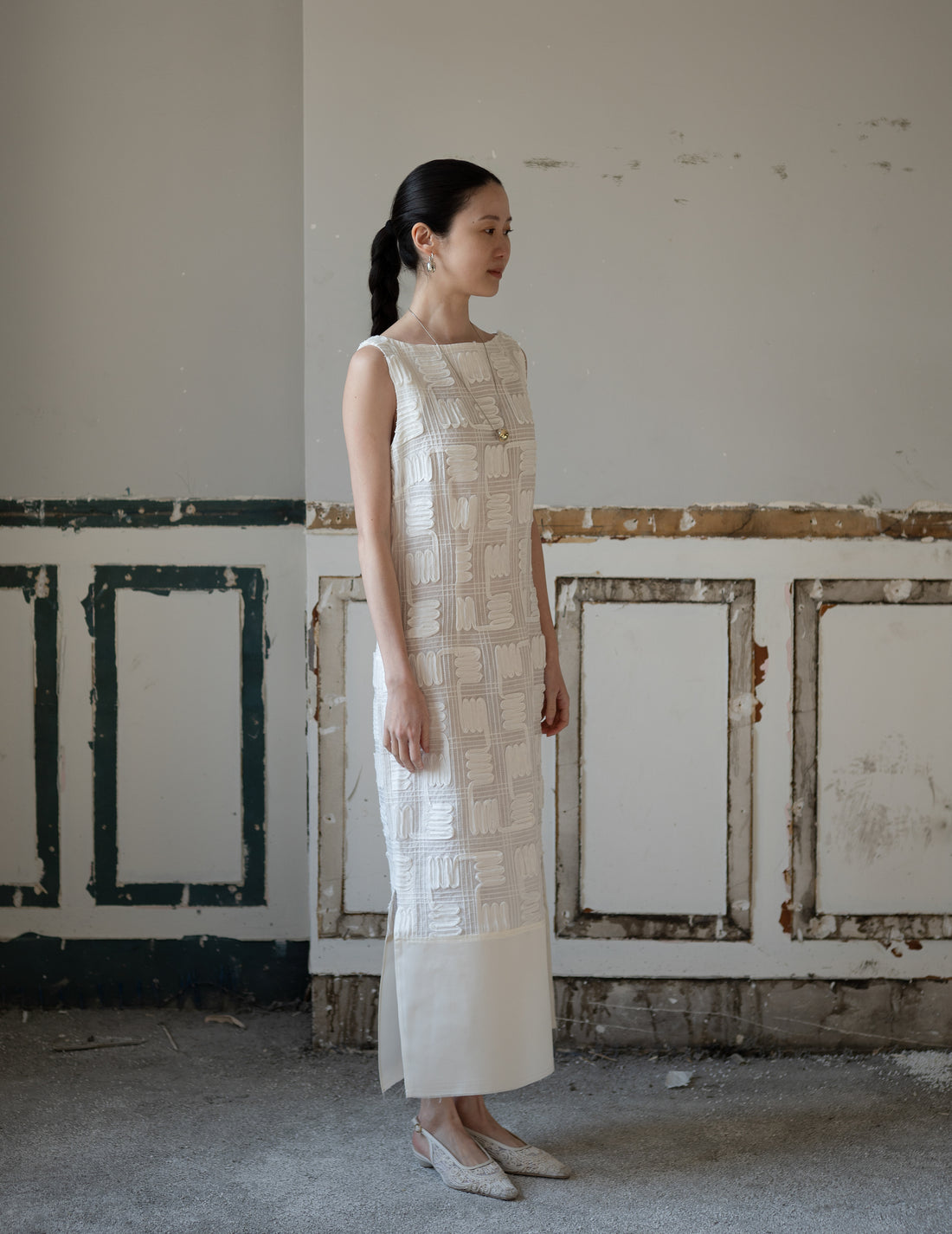 Dreya Ramie Dress・Ivory