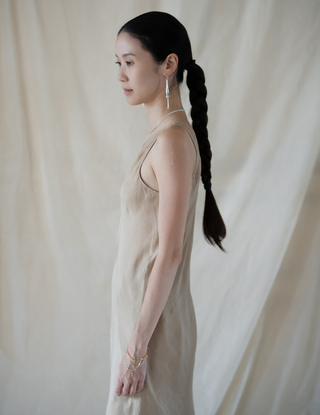 Rubia & Neel | DAPHNE LONG SLIPDRESS・Gold