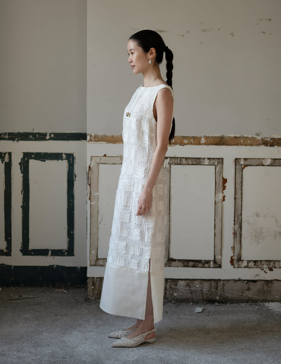 Dreya Ramie Dress・Ivory