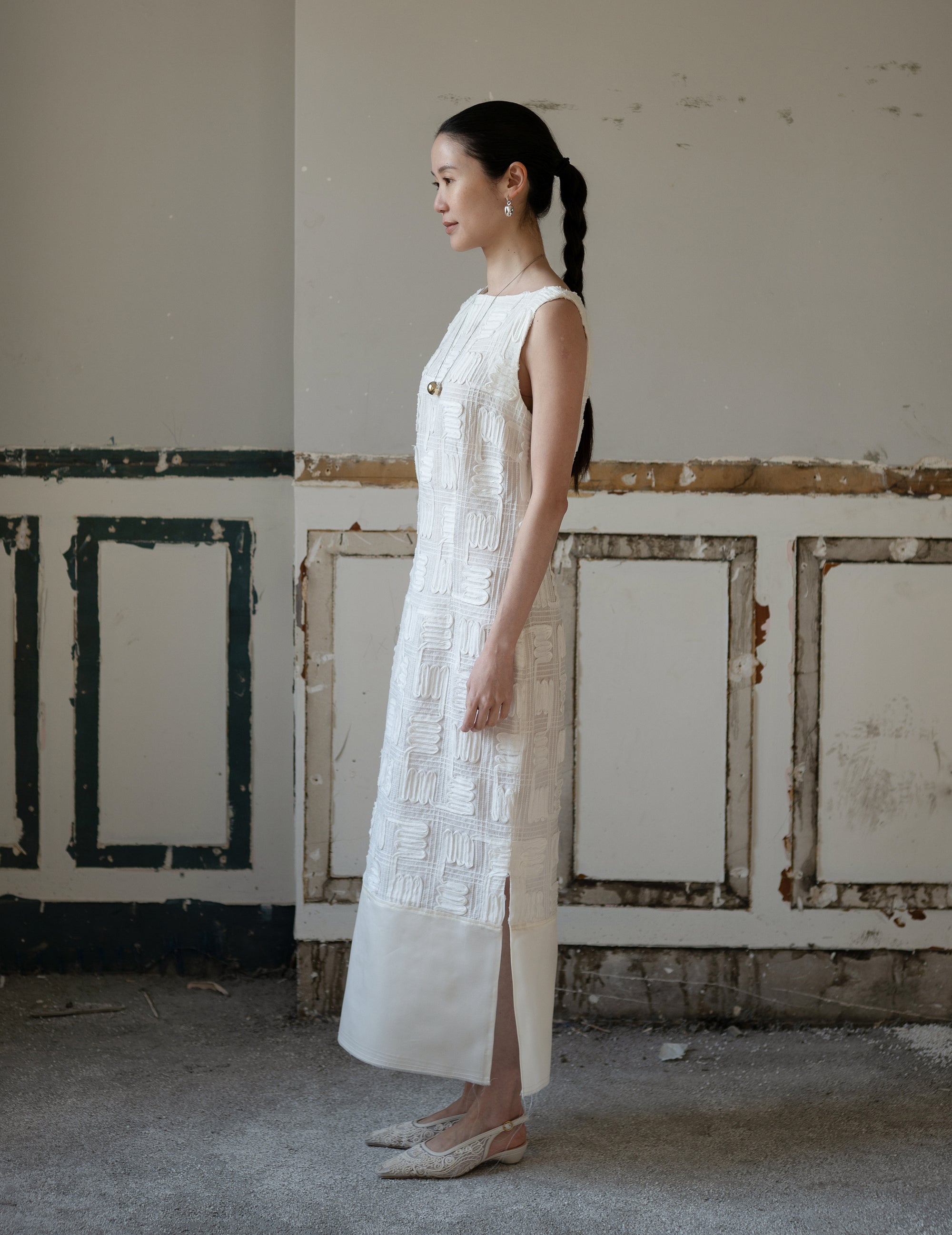 Dreya Ramie Dress・Ivory