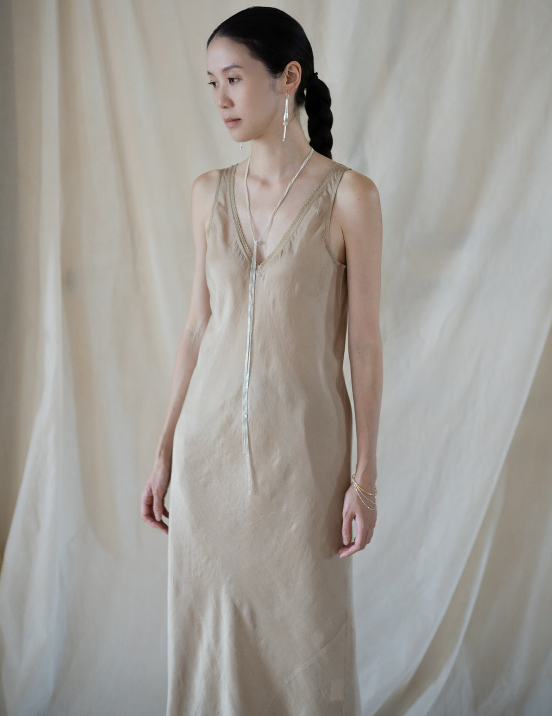 Rubia & Neel | DAPHNE LONG SLIPDRESS・Gold