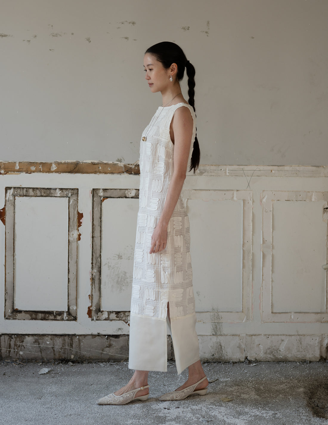 Dreya Ramie Dress・Ivory