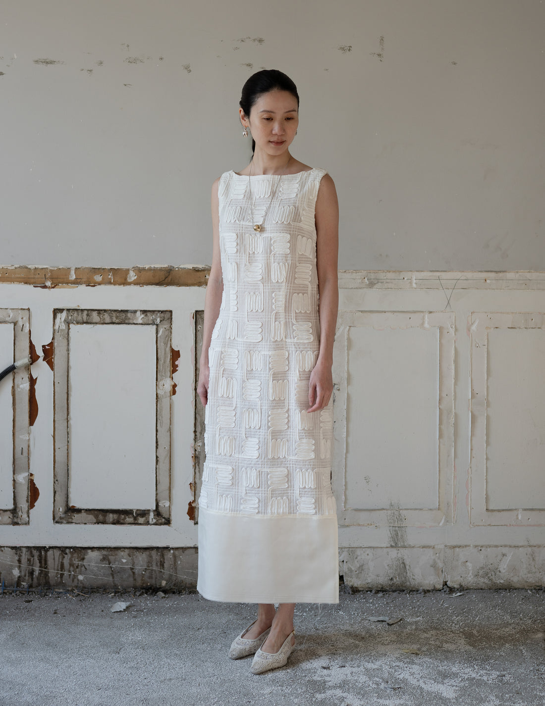 Dreya Ramie Dress・Ivory