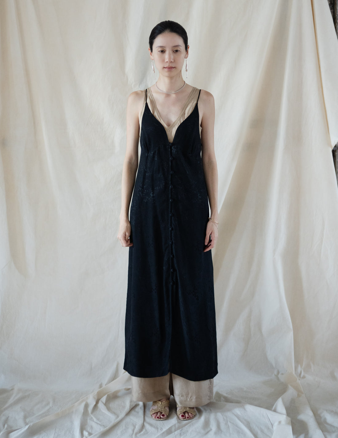 Rubia & Neel | DAPHNE LONG SLIPDRESS・Gold