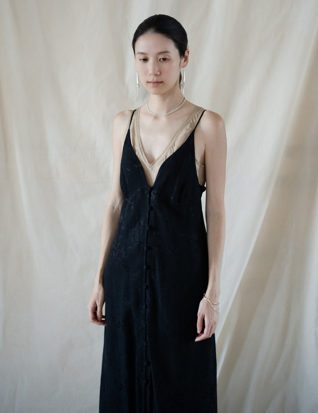 Rubia & Neel | DAPHNE LONG SLIPDRESS・Gold