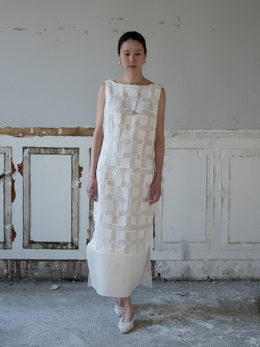 Dreya Ramie Dress・Ivory