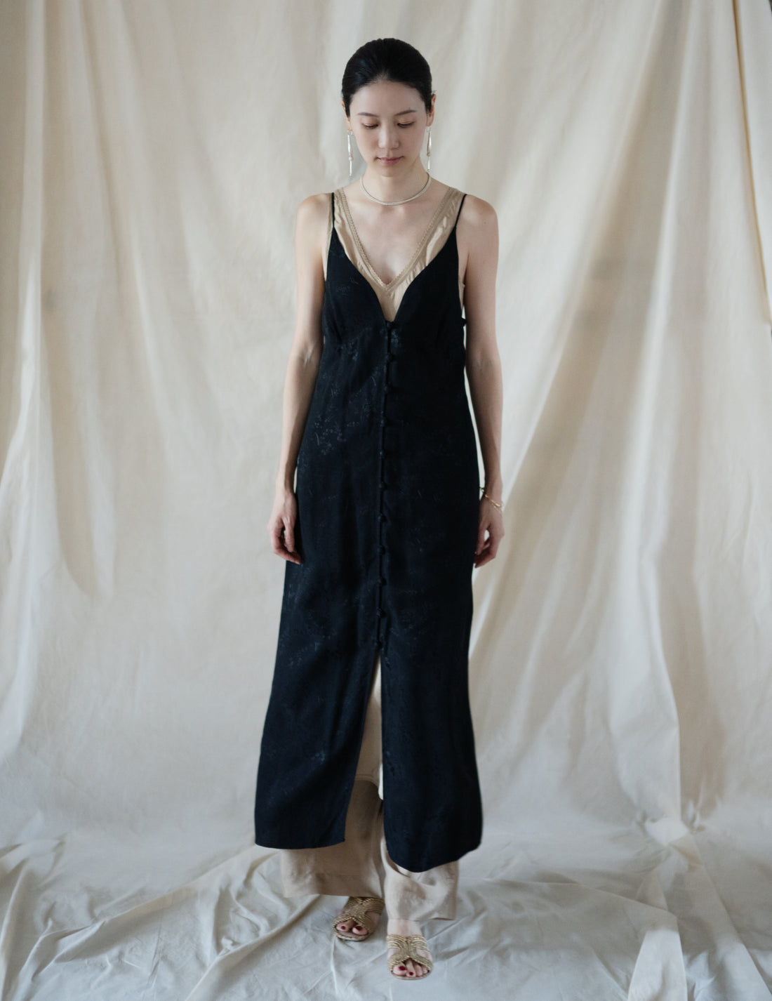 Rubia & Neel | DAPHNE LONG SLIPDRESS・Gold