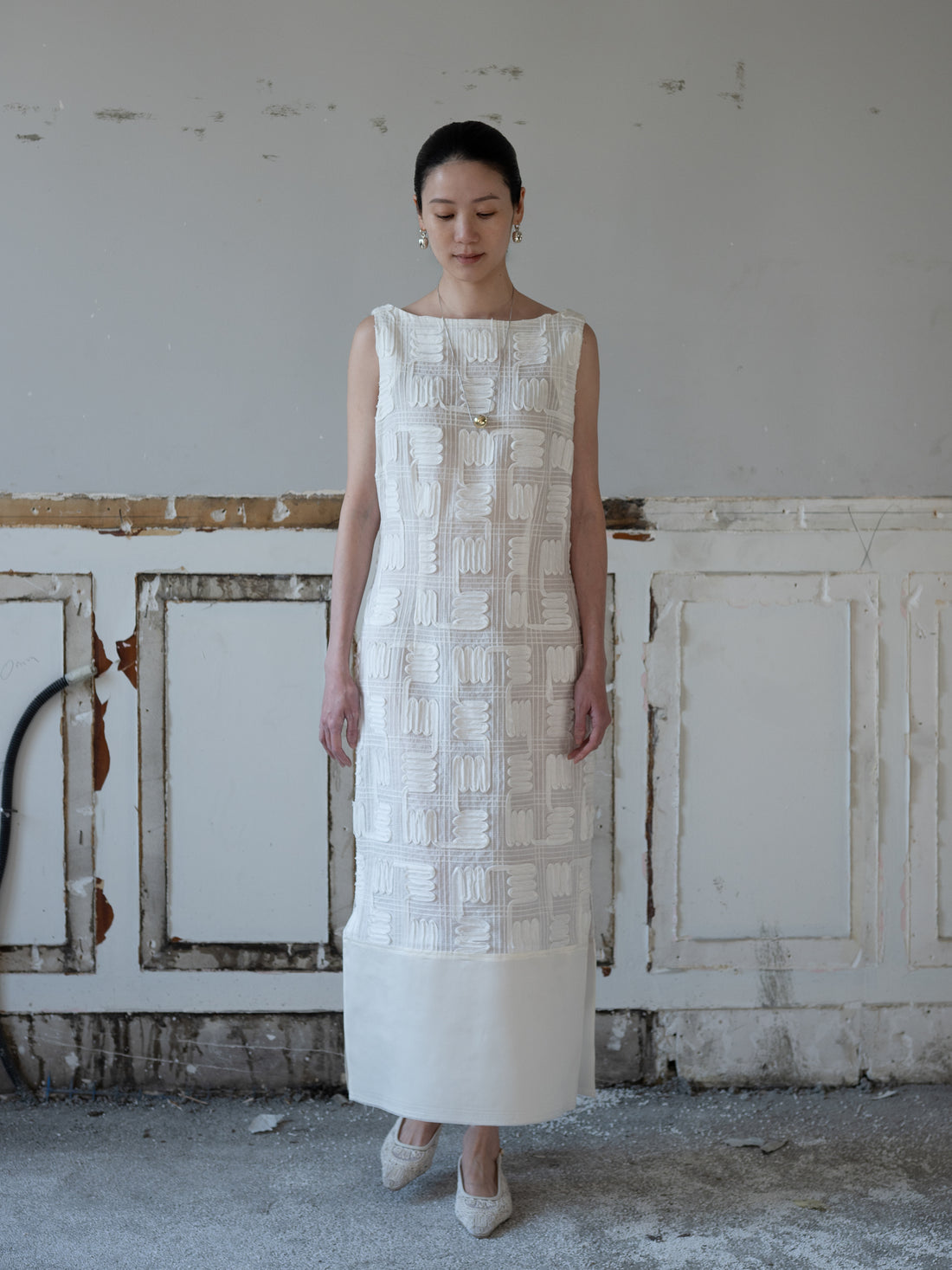 Dreya Ramie Dress・Ivory