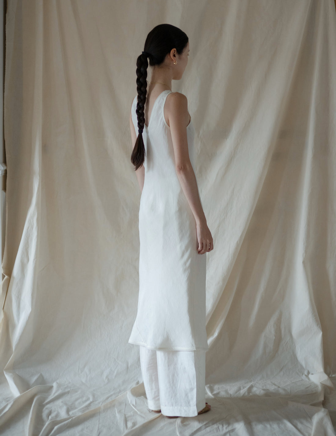Rubia & Neel | DAPHNE LONG SLIPDRESS・White