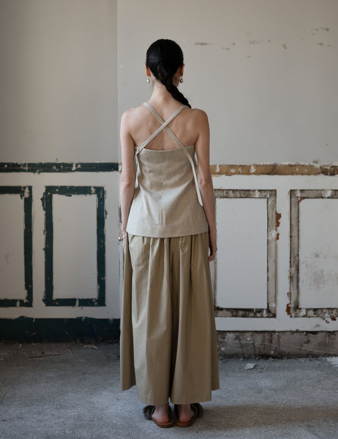 True Soft Wool Tailored Top・Sand