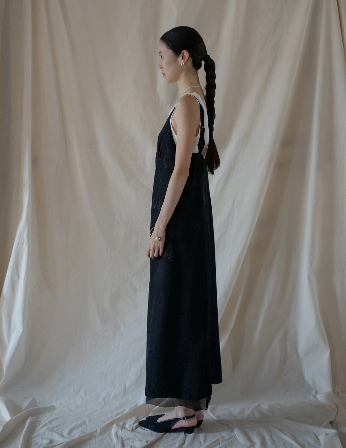 Rubia & Neel | DAPHNE LONG SLIPDRESS・White