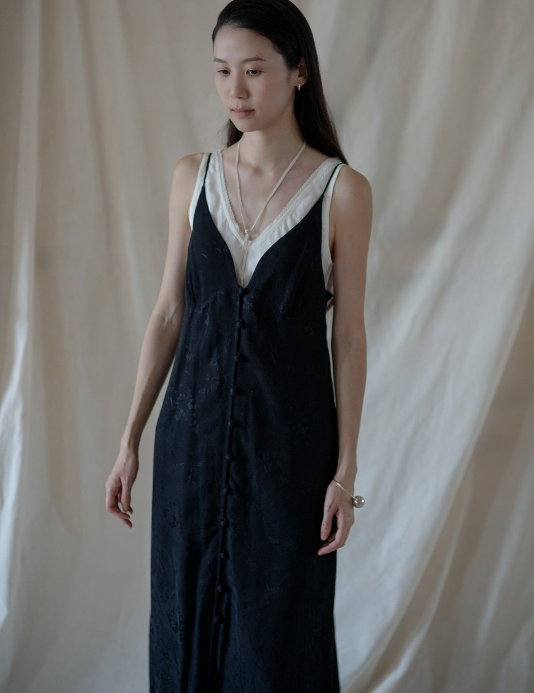 Rubia & Neel | DAPHNE LONG SLIPDRESS・White